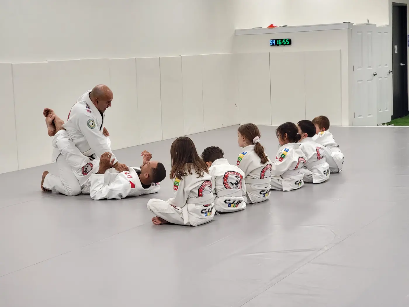 Coach teaching Little Warriors class at CJJF Las Vegas