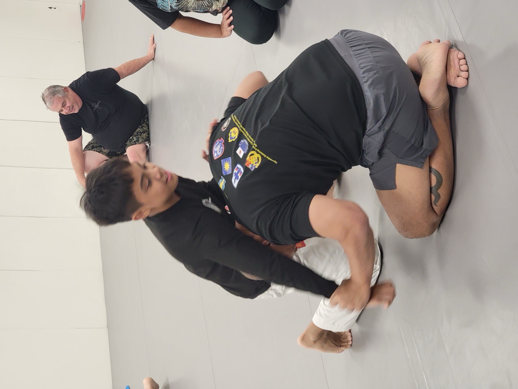 CJJF teens drilling technique during class
